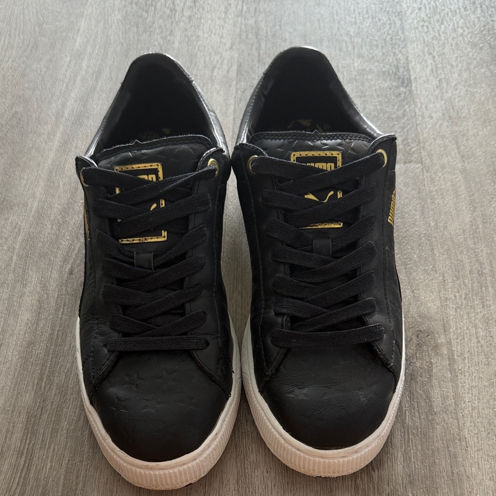 Puma Gatsby Black and Gold Men's Sneakers worn once